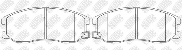 Колодки тормозные CHEVROLET CAPTIVA/OPEL ANTARA 2.0D/2.4/3.2 07- передние PN0068 PN0068 NIBK