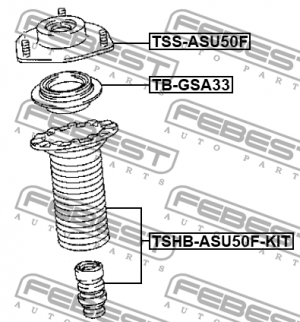 Пыльник с отбойником передний комплект TSHB-ASU50F-KIT TSHB-ASU50F-KIT FEBEST
