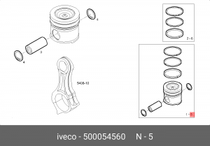 500054560 IVECO, ПОРШЕНЬ DAILY 3.0HPI +0.40 EURO 5 500054560 IVECO