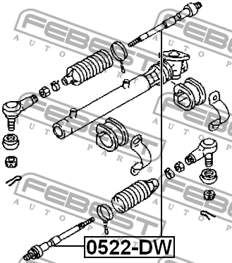 Тяга рулевая 0522-DW 0522-DW FEBEST