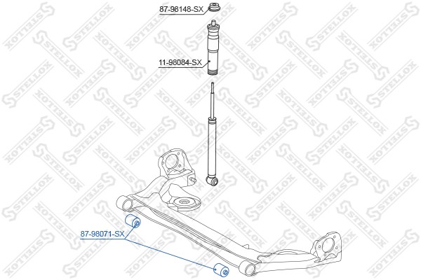 сайлентблок рычага верхн. пер.!\ Toyota 4 Runner all 88-95 87-98074-SX STELLOX
