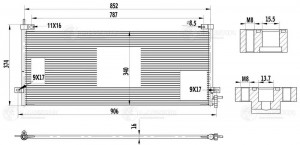 Радиатор кондиц. для а/м Volvo FH (12-)/RenaulTTruckSC,K,T-series)(13-) LRAC1071 LRAC 1071 LUZAR