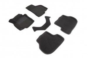 Коврик салона VW Golf 6 (08-12) 3D 3-х слойная конструкция черный (5 предм.) SEI 82170 SEINTEX