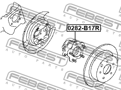 Ступица задняя 0282-B17R 0282-B17R FEBEST