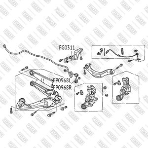 тяга стабилизатора заднего правая!\ Honda Civic 1.3-1.8/2.2CDTI 05> FP0968R FIXAR