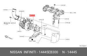 прокладка турбины!\ Nissan 14445-EB300 NISSAN