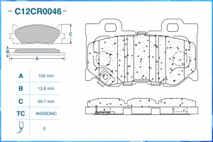 Тормозные колодки задние Low Metallic C12CR0046 C12CR0046 CWORKS