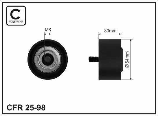 Ролик пклин. ремня CHR 300C, Jeep Gr.Cherokee III 2598 25-98 CAFFARO