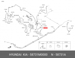 Шланг тормозной HYUNDAI Creta (16-) передний левый OE 58731M0000 HYUNDAI KIA