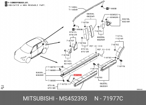 Винт MITSUBISHI бампера переднего OE MS452393 MITSUBISHI