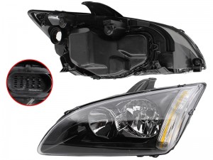 Фара FORD FOCUS II 05-08 черная ST-431-1169BL ST4311169BL SAT