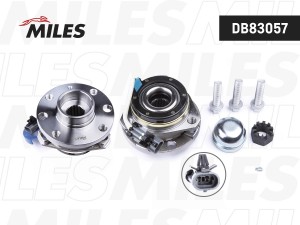 Ступица колеса передняя с подшипником с ABS (4 отверстия) OPEL ASTRA G/ZAFIRA A  DB83057 MILES