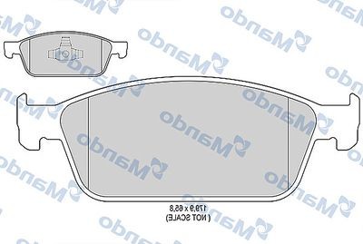 Колодки тормозные FORD Focus ST (12-),Kuga (13-) передние (4шт.) MANDO MBF015284 MANDO