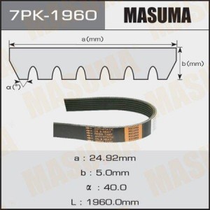 Ремень приводной поликлиновой 7PK1960 TOYOTA Camry (12-) MASUMA 7PK-1960 MASUMA