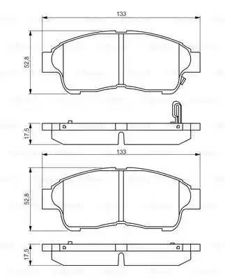 Колодки тормозные TOYOTA Corolla (92-01) передние (4шт.) BOSCH 0 986 495 257 BOSCH