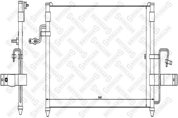радиатор кондиционера!\ Daewoo Nubira 1.6/2.0 16V 97> 10-45062-SX STELLOX