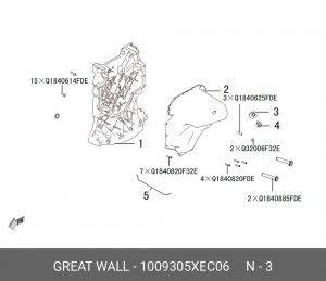 Шайба комбинированная Haval F7/H5/H9 HAVAL 1009305XEC06 1009305XEC06 HAVAL