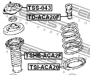 Отбойник амортизатора передний TOYOTA RAV4 ACA2#,CLA2#,ZCA2# 2000.05-2005.11 TD- TD-ACA20F FEBEST
