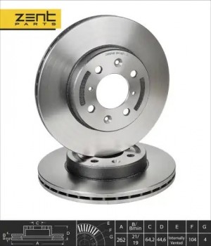 диск тормозной передний! Honda Civic, Rover 200/400 1.4-2.0TDi 95> Z06048 ZENTPARTS