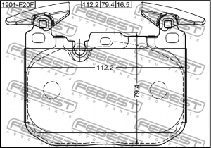 Колодки передние BMW 1 F20/F21 2010- 1901-F20F 1901-F20F FEBEST