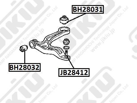 Сайлентблок  ACURA MDX Jan 01 Jan 6 BH28032 BH28032 JIKIU