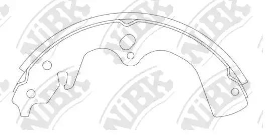 Колодки тормозные KIA Sportage (-03) задние барабанные (4шт.) NIBK FN11907 NIBK