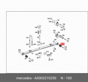 сайлентблок рессоры задней !\ MB Sprinter 95>,VW LT 96> A 000 321 02 50 MERCEDES BENZ
