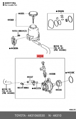 насос ГУР!\ Toyota Land Cruzer 200 08> 44310-60530 TOYOTA