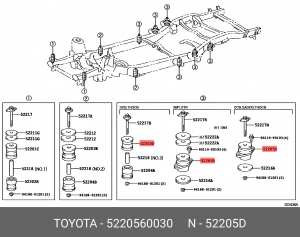 ВТУЛКА 52205-60030 52205-60030 TOYOTA