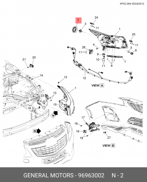 Кожух CHEVROLET Cruze (09-16) фары OE 96963002 GENERAL MOTORS
