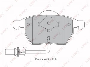 Колодки тормозные передние подходит для AUDI A4 1.8T-2.8 99-04/A6 1.8-2.8 04, FO BD-1216 LYNXAUTO