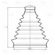 Пыльник ШРУСа Nissan X-Trail T30 (01-) 2.0i/2.5i (наруж.компл: хомуты/смазка) (C FG1413 TRIALLI