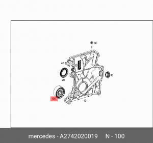 ролик приводного ремня!\ MB V177 18>/W247 19>/W204/W205 08-13/C207 13-16/X253 15 A2742020019 MERCEDES BENZ