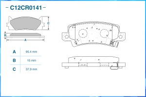 Тормозные колодки задние Low Metallic C12CR0141 C12CR0141 CWORKS