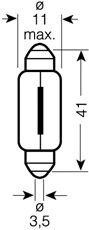 к-кт ламп ORIGINAL LINE! 2шт. (C5W) 12V 10W SV8.5-8 качество ориг. з/ч (ОЕМ)\ 6411-02B OSRAM