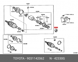 сальник привода!\ Lexus RX350 09> 90311-42062 TOYOTA