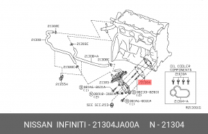 NISSAN TEANA J32 (2008-2013) Прокладка теплообменника 21304-JA00A NISSAN