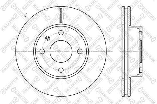 диск тормозной передний!\ Ford Escort/Sierra 2.0-2.9i 82-93 6020-2529V-SX STELLOX