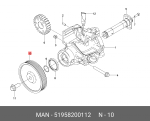 Шкив 51958200112 MAN