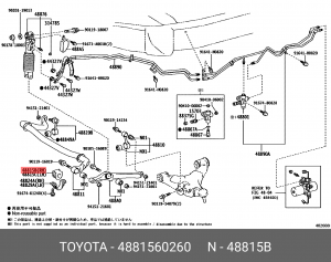Втулка стабилизатора 48815-60260 48815-60260 TOYOTA