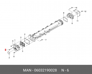 6-гран. фланцевый винт M8X70-GA-C3J 06032190028 MAN