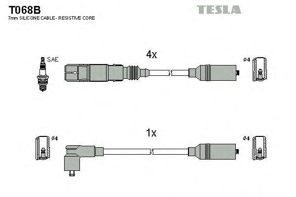к-кт проводов!\ Audi A4, VW Passat 1.6i 94-01 T068B TESLA