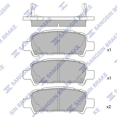 Колодки тормозные дисковые Subaru Forester 2.0 97-02/Impreza 00/Legacy 98 SP2120 SP2120 SANGSIN