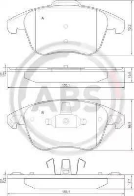 тормозные колодки citroen c4 37599 37599 ABS