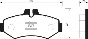 Колодки тормозные MERCEDES Sprinter (97-) VW LT (96-) задние (4шт.) SANGSIN SP1278 SANGSIN