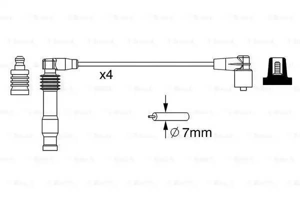 Провод высоковольтный OPEL Frontera комплект BOSCH 0 986 357 228 BOSCH