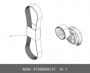 Комплект устройст натяж.ремня MAN 51958006131 MAN