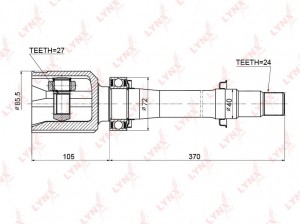 ШРУС внутренний CI-3716 CI-3716 LYNXAUTO