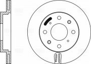 Диск торм. Honda Jazz (02-)/Fit (07-) перед. d=231 (DF 230120)  2шт DF230120 TRIALLI