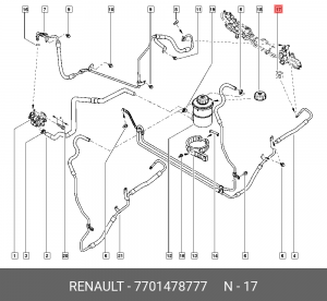 КОМП. ПРОКЛАДОК РУЛЕВОЙ РЕЙКИ 2ШТ. (РЕЗ) 7701478777 7701478777 RENAULT